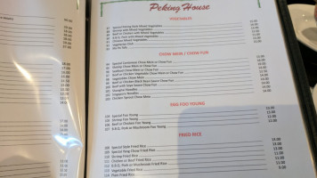 Peking House menu