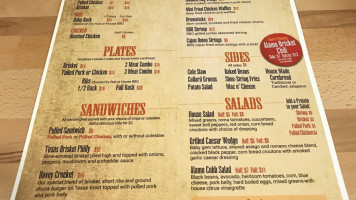 Alamo Texas Bbq And Tequila menu