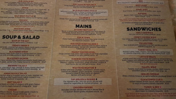 Clocktower Brew Pub Bank Street menu