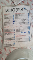 Balikci Seref menu