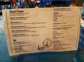 Adelle's Crêperie menu