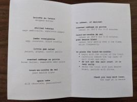 La Banane menu