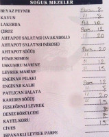 Set Balık Lokantası menu