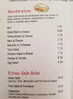 Urban Cafe Iii menu
