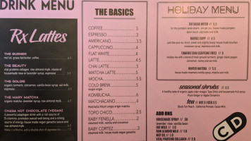 Coffee Dose menu