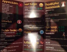 Burger Bull menu