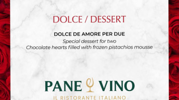 Pane E Vino menu