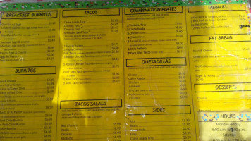 Burrito Barn menu