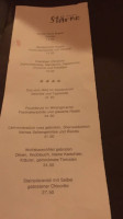 Restaurant Stärne menu