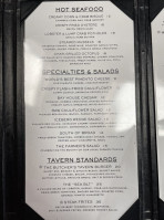 The Bay House menu