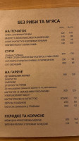 Kolyba menu