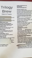 Trilogy Brew menu