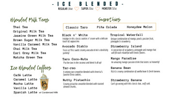 Bounce Boba Lounge menu