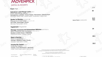 Mövenpick menu