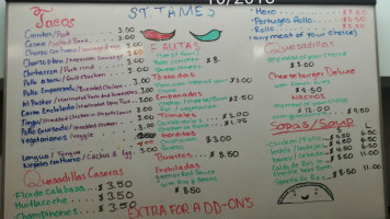 St. James menu