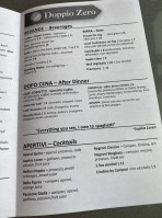 Doppio Zero Pizza menu