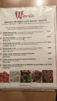Winncie Cuisine Asiatique menu