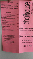 Thaihouse menu