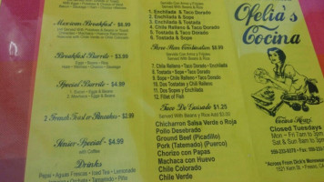 Y Taqueria Esperanza's Cocina menu