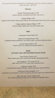 The Firehall Bistro menu