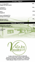 Válicka Vendéglő menu