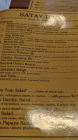 Satay menu