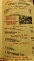 Spain menu
