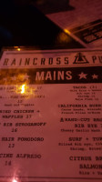 Raincross Pub Kitchen menu