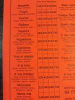 Picerija Tosccana Toskana Sabac menu