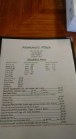 Mama's Place menu