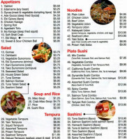 Ladner Sushi menu