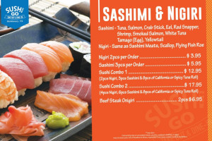 Sushi Go menu