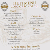 Viktória Étterem menu
