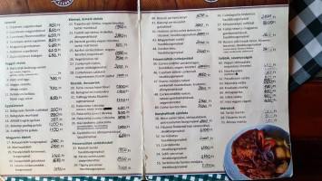 Sofőr Csárda menu
