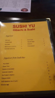 Sushi Yu menu