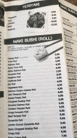 Bluefin Sushi menu