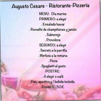 Augusto Cesare menu