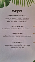 Okrepčevalnica Zanzibar menu