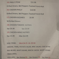 Fish Cage menu