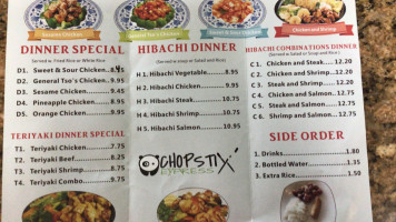 Chopstix Express menu