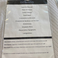 Vía Da Prata menu