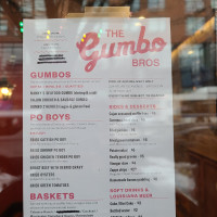 The Gumbo Bros menu
