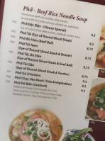 Tô Pho menu
