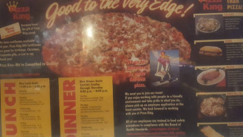 Pizza King menu