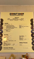 The Donut Shop menu