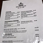 The Queens Head menu