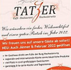 Cafe-Tatzer menu