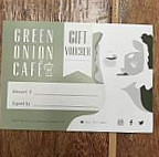 Green Onion Cafe menu