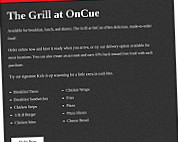 The Grill At Oncue 132 menu