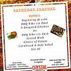 Crystal Grill menu